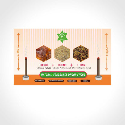 Natural Dhoop - 3 Packs with 20 sticks in each
